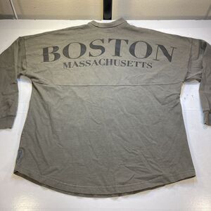 BOSTON UNIVERSITY COLLEGE LONG SLEEVE POLO SHIRT Mens L Green SPIRIT JERSEY